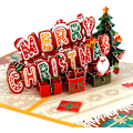 Miniatyrbild 1 av 5: Pop Up Jul-kort 3D God Jul Hälsningskort 2021 DXGHC