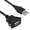 Pikkukuva 1 / 5: 2 kpl Neliömäinen Yksiporttinen USB 3.0 Paneelin Upotusjatkojohto DXGHC