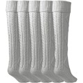 Pikkukuva 4 / 7: Naisten kaapelikudotut polvenpituudet talvibootsisukat Extra Long Thigh L