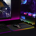 Miniatyrbillede 1 af 5: RGB Gaming Mousepad, LED-belyst Mousepad, Skridsikker Overflade til