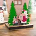 Miniatyrbillede 3 af 5: 3 Julepynt Malede tredimensionelle julemand