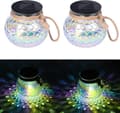 Solcellslampa för Utomhus, 2-pack LED Utomhuslampa