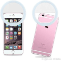 Miniatyrbild 4 av 5: 1 Styck Vit Laddningsbar Selfie-Clip Ringblixt Smartphone R