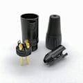 Miniatyrbillede 2 af 5: Sort tre-polet kanonhoved mikrofon XLR balance kanonhoved