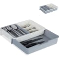 Miniatyrbilde 1 av 7: Utvidbar bestikkstativ, 7 rom, 6 x 23,5 x 31,5 cm, grå, c