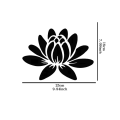 Miniatyrbilde 2 av 5: 3D Akryl Speil Lotus Blomst Veggklistremerke Miljøvennlig Avtakbar