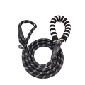 Miniatyrbild 1 av 5: Hundkoppel anti-skäll halsband, nylonrep kedja svart och vit hund
