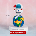 Miniatyrbillede 3 af 6: Rum Micro Byggeklodser Rummandsfigurer Astronaut med Displ