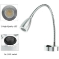 Miniatyrbilde 3 av 7: LED Vegglampe 12V LED Spot Leselys Bryter Bobil Caravan