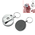 Miniatyrbillede 1 af 5: 4-delt semi-metal let-træk nøglering Let-træk udtrækkelig k