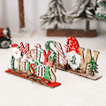 Miniatyrbillede 4 af 5: 3 stk. Julepynt Træhåndværk Malede Ansigtsløse Dukker