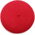 Miniatyrbilde 2 av 7: Dame Ullfransk Beret Beanie Vinterhatt Floppy Cap - Rød