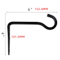 Miniatyrbilde 2 av 5: 1 x Sort Metallveggkrok - 15 x 10 cm - Hengekurvholdere, F