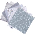 Miniatyrbilde 1 av 6: 7 stk stoffkvadrater blader bomulls patchwork håndverk DIY sy Scr