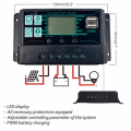 Miniatyrbillede 5 af 7: 10A MPPT PWM Solcelleladningsregulator 12V 24V LCD Display 2 USB
