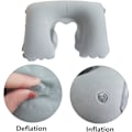Miniatyrbillede 4 af 7: 6-pak U-formet Oppustelig Rejse Nakkepude, Flocked Fabric Air