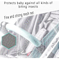 Miniatyrbild 5 av 6: Vagn Nät, Universell Myggnät Fly Bug Insekt Nät Skyddskåpa för Barnvagn Buggy Lift Säng Barnvagn Bassinet Bask