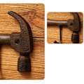 Miniatyrbillede 3 af 5: Retro Væghængt Nøgleholder - 3 Kroge - Dekorativ Design Væghængt Nøgleholder -