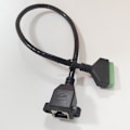 Miniatyrbillede 2 af 5: Ny RJ45 drejelig 8-polet terminal sømløs RJ45 med ører mesh kabel