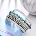 Miniatyrbillede 4 af 6: Leopard Armbånd til Kvinder Wrap Multi-Layer Læderarmbånd M