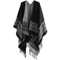 Miniatyrbilde 1 av 5: Poncho Sjal Elegant Varm Åpen Til Kvadrat Høst Vinter Kvinne DXGHC
