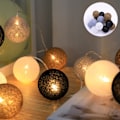 Miniatyrbillede 1 af 5: LED Julelys til Hjemmet Dekorative Lys Bomulssnor Bold