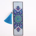 DIY mandala blomsterform diamantmaleri lærbokmerke kvast