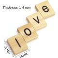 Miniatyrbillede 2 af 5: 300 stk Træ Scrabble Fliser, Scrabble Bogstaver til Håndværk, Lavning