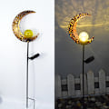 Miniatyrbild 1 av 5: LED-lampa för utomhusbruk, trädgård, med flammönster i månform