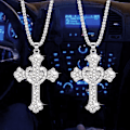 Pikkukuva 1 / 7: 2 kpl Bling Peiliautotarvikkeet Miehille ja Naisille, Bling Risti Auton Koriste
