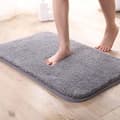 16''x24'' Grå Mikrofiber Bademåtte Blød Absorberende Skridsikker Badeværelse