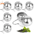 Miniatyrbillede 1 af 5: 6 stk. Teekugle-si, 304 Rustfrit Stål Te-infuser DXGHC