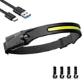 USB-oppladbart LED-hodelykt, kraftig LED-hodelykt, vanntett