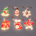 Miniatyrbillede 2 af 7: LED Julelysstreng USB Snemand Snefnug Vindue Dekoration