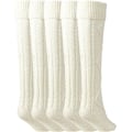 Pikkukuva 4 / 7: Naisten kaapelikudotut polvenpituudet talvibootsisukat Extra Long Thigh L