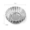 Miniatyrbillede 2 af 5: 10 stk Rustfrit Stål Mini Tærte/Pieforme Genanvendelige Tartlet Cupcake Bageform til Tærter Bageværktøj Non Stick