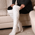 Pikkukuva 6 / 7: Naisten kaapelikudotut polvenpituudet talvibootsisukat Extra Long Thigh L