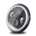 Miniatyrbilde 1 av 5: 7\" full sirkel med blender to-fargede engeløyne LED-frontlykter