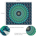 Miniatyrbilde 6 av 7: Bohemian Mandala Tapestry Hippie Veggtepper Psykedelisk Påfugl B
