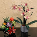 Miniatyrbillede 7 af 7: Moc Bouquet Orchid blokblomst Sukkulenter Pottede Byggeklodser