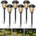 Miniatyrbillede 1 af 6: 6 stk. Udendørs Have Solcellelamper, Udendørs Solcellelamper, IP65 Vand