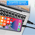 Pikkukuva 5 / 5: USB-C naar USB-adapter, Type-C-laduskaapeliliitäntä DXGHC