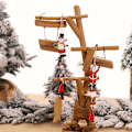 Miniatyrbillede 4 af 7: 4 Styk Julepynt Kreativitet Træmaleri Sant
