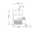 Miniatyrbilde 2 av 5: Diverterventiler Dusjhode Messing Stopventil med Polert Me DXGHC