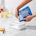 Miniatyrbilde 3 av 5: Isbittskuff med silikonlokk, stort format, for 6 store isbiter DXGHC