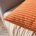 Miniatyrbillede 3 af 5: Pakke med 2 efterårsorange pudebetræk 18x18 tommer bløde boho stribede