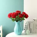 Miniatyrbillede 3 af 5: 12 stk. Kunstige Blomst Rose Blomster Fløjl Falsk Lang Stilk DXGHC