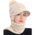 Miniatyrbilde 1 av 5: Dame One Piece Slouchy Fleece Beanie Hater, Halsduk og Maske - Varm Vinter