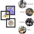 Miniatyrbillede 5 af 6: Sort 3D flydende ramme displaybeslag, 20 smykkedisplaybokse