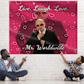 Pikkukuva 3 / 5: Mr Worldwide - Elä, Nauti, Rakasta - Hauska seinävaate, Pitbull-seinävaate, 3D-taideteoksen ripustus